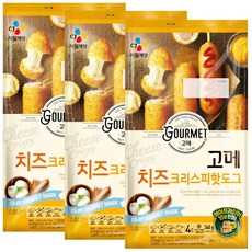 1+1+1 총3개 CJ 비비고 고메 치즈 크리스피 포테이토 빅 핫도그, 340g, 3개