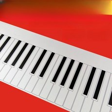 피아노건반종이 피아노 교구 키보드 종이 운지법 연습용 연주 단면 건반 초보 시뮬레이션 88 키 클래식 버전 코팅지 2면 내용, 1개, 기본 색상