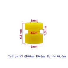 40개 M2/M3 RC 고무 충격 흡수 볼 FPV 레이싱 드론 F4 F7 비행 제어 쿼드콥터 방진 실리콘, 16 40PCS M3 6.6mmYellow