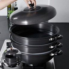 유진토스코 찜기 경질 3단 38cm 멀티찜기 찜기냄비, 상세페이지 기재
