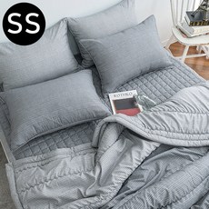 제삼오스토어 간절기 이불패드세트 슈퍼싱글 그레이 침대패드 베드스프레드 홑이불 이불요