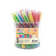 尚禹 胖胖彩虹筆-7色36支/筒 C-1001, 1個, 胖胖彩虹筆7色 36支/筒 C-1001