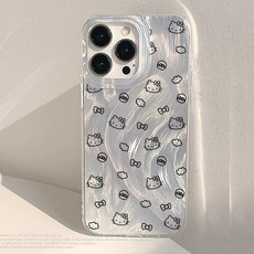 헬로키티 리본 실버 샤이닝 아이폰 갤럭시 폰케이스