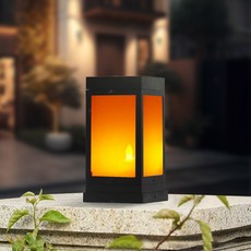 태양광 촛불 카페등 100 문주등 태양열 LED 조명 전등 데크등, 데크 레드