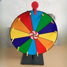 룰렛 돌림판 미니 복불복 술자리 뽑기판 게임 회전판, 1개, 컬러 30cm 회전판+펜+닦기