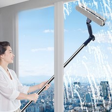 호아인터 각도조절 유리창 창문 청소도구 길이조절 밀대 유리창닦이 창문닦이, 블루, 1개