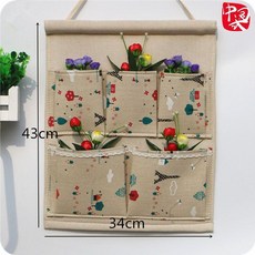 無品牌 布藝懸掛式收納袋, 童話世界5兜