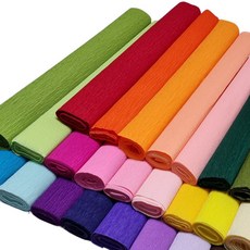 Arti 80g 주름지 43색 택1/ 50x250cm 롤 crepe paper 크레이프지 조화꽃 장미 카네이션 인테리어장식 선물포장 공예 만들기재료 미술학습준비물, 1롤, N32 파랑