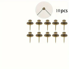 10개입 더블 행잉 네일 투명 양면 스냅 훅 보드 푸시핀 코르크 플랫, Bronze 10pcs
