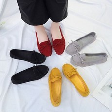 여성단화 리본플랫 스웨이드 모카신 플랫슈즈 로퍼 jck1871Wm