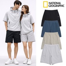 [백화점 정품] 내셔널지오그래픽 NATIONALGEOGRAPHIC 남여공용 아델리 경량 우븐 스트레치 5부 카고 반바지 N252UHP140