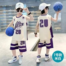 兒童速乾運動套裝 無袖男童夏季籃球服 潮流球服 中大童運動套裝