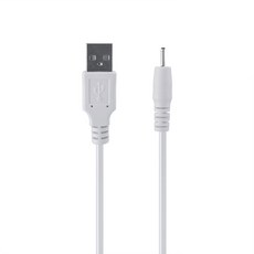 USB 전원 케이블 DC 5V 전원 공급 충전 아답터 전원선 연결선 2.0 x 0.6mm 화이트, 1m, 1개
