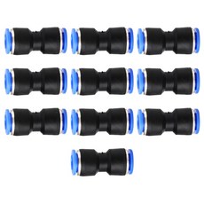 공구PXJ 10mm 에어 원터치피팅 휘팅 부속 피팅 공압 퀵 커넥터 PU10, 10개