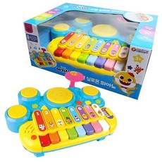 아기상어실로폰피아노 장난감 선물 어린이피아노, 1개