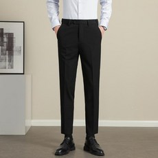 男士冰絲抗皺九分休閒西褲