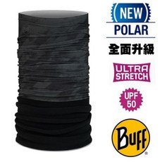 【BUFF】深灰刷紋》Polar 銀離子除臭防風保暖 頭巾 圍脖 刷毛帽 頸圍 登山圍巾 面罩 登山滑雪 132569, 1個