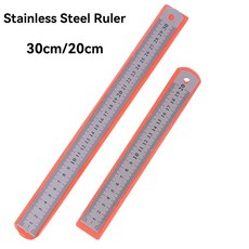 양면 직선 눈금자 센티미터 규모 미터법 정밀 측정 도구 학교 사무용품, 색상: 3. thickness 0.5mm-15cm, 1개