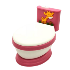 加利寶貝 長頸鹿馬桶 兒童仿真馬桶 可愛造型 寶寶如廁訓練 便器, 芭比粉