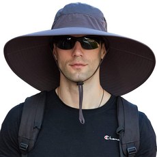 Peicees 슈퍼 와이드 브림 선햇 UPF 50 UV 방수 낚시 모자 남성용