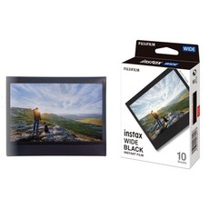 FUJIFILM 후지필름 instax 와이드 블랙 필름 - 10회 노출124973, 1개