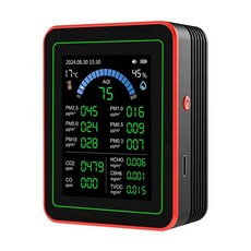 伊德萊斯 空氣檢測儀 PM2.5 PM10 甲醛 揮發性有機物 一氧化碳 二氧化碳 濕度溫度, 1個