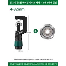 동커터기 절단기 컷팅기 동파이프 쇠파이프 강관 배관, 1개, 공룡 빠른 4-32mm +5세대 2개, 기본 색상