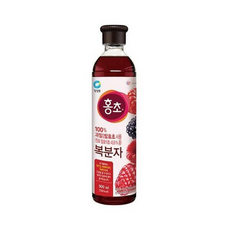 청정원 우리가족 홍초 복분자 홈카페 답례품 시원한차 따뜻한차 사무실음료 선물용 카페차 카페재료, 900ml