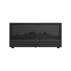 新款壁爐火焰香薰機 3D仿真木炭壁爐加溼器 家用桌面 遙控七彩氛圍燈 小型家用木紋空氣, 【DQ717黑色】USB插電+遙控器