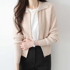 女款長袖素色針織外套