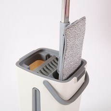필수존 슬림 자동탈수 노터치 극세사 물걸레밀대 (걸레 4개포함), 화이트, 1개