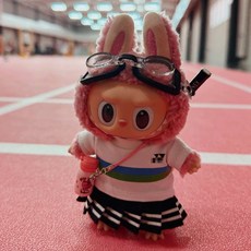 더몬스터즈 패션 인형옷 17cm 인형 호한 1 2 3세대 인형의상 배드민턴복 반팔 스커트 배낭 고글 텀블러 세트 인형제외, 1세대  2세대  3세대  아기 제외  적용, 반팔셔츠+스커트+신발+고글 세트, 1개