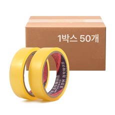워니네 테이프커터기 리필테이프 2절테이프 24mmx25M 국산 OPP 문구 투명 커터기테이프, 50개