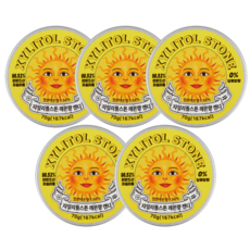 자일리톨스톤 캔디 레몬, 70g, 5개