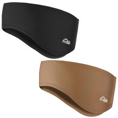 여성용 및 남성용 ZYXBBD 이어 워머 헤드밴드 헬멧 아래 하이킹 스키 사이클링 조깅용 플리스 커버 2팩