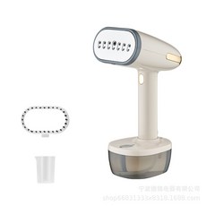 新款手持掛燙機家用小型熨斗1800W熨燙機蒸汽刷便攜宿舍燙鬥, 米色不鏽鋼面板:跨境插頭 台灣使用110VUS