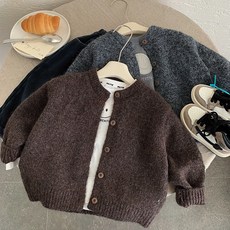 木野鼕季毛衣湖州織裏童裝男女童韓版加厚針織衫兒童洋氣外套開衫