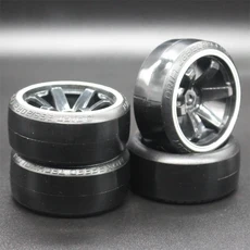 HSP 94123/94122/94103/D4/D3용 RC 1:10 드리프트 자동차 플라스틱 휠 림 및 타이어 4개, 10 701B-1086