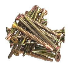 철 접시머리 스크류볼트 직결피스 사라 철판 판넬용 #14(6.4mm), 200개