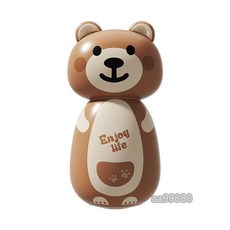 充氣不倒翁 充氣玩具 卡通動物造型 PVC兒童拳擊柱 發泄減壓哄娃神器, 胖嘟小熊65cm-單個不倒翁, 1個