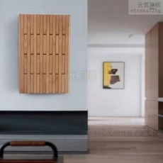 實木掛衣架墻上置物架裝飾壁掛臥室木條衣掛鋼琴客廳裝飾衣帽琴鍵掛衣架, 胡桃木原木色,55*147cm