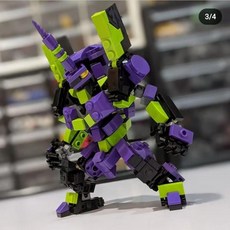 SD 에반게리온 EVA 조립 메카 빌딩 블록 인테리어 장식 키덜트 취미, 1개, 에바1호기