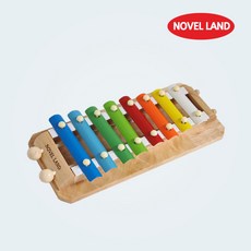노벨랜드 칼라 원목 실로폰 아기 유아 음악 수업 악기놀이 우드 나무 고급 코끼리 원목 교구, 1개