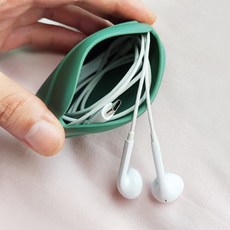 덕덕 줄이어폰 케이스 정리, 그린