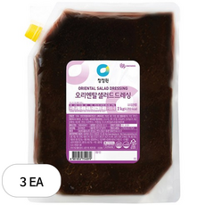 청정원 오리엔탈 샐러드 드레싱, 3개, 2kg