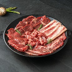 고기중독 프리미엄 소고기 모듬 갈비살+안창살+토시살+우삼겹 1kg, 1세트