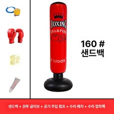 오뚝이 에어 펀칭백 실내용 아이워너 권투 연습 스탠딩, 챔피언 피스트 레드 업그레이드 두꺼운