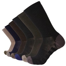 EnerWear 유니 메리노 울 아웃도어 하이킹 트레일 크루 양말 4/6팩 1701m 104679, 10-13, 1703m