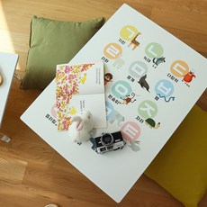 아트박스/샤이닝홈 아이들 공부상 한글 접이식테이블 대 800x600, 한글 대(800x600)