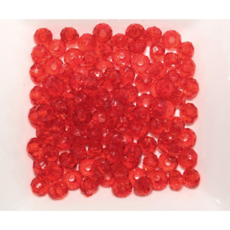 크리스탈 비즈 론델컷 비즈공예재료 팔찌 만들기, 레드 A4806, 1세트, 6mm